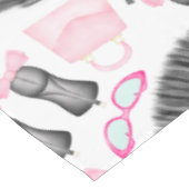 Chic Stylish Girly High Heels Fashion Pattern Tischdecke (Schrägansicht)