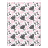 Chic Stylish Girly High Heels Fashion Pattern Tischdecke (Vorderseite)