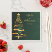 Chic Stylish Golden Christmas Tree Serviette (Beispiel)