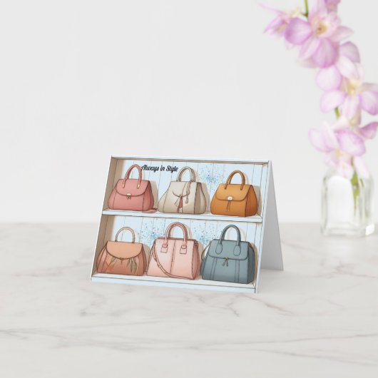 Chic Stylish Handbag Card Gruß Karte (Orchidee)