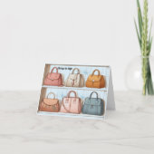 Chic Stylish Handbag Card Gruß Karte (Vorderseite)