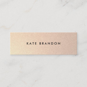 Chic Stylish Imitate Brushed Gold Beauty Salon Mini Visitenkarte