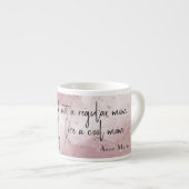 Chic Stylish Lady | Personalisierte Mama aus rosa Espressotasse (Vorderseite Rechts)