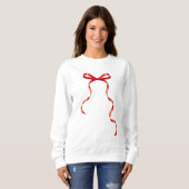 Chic & Stylish Look mit Red Ribbon Bow Sweatshirt (Vorne ganz)