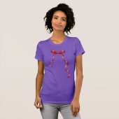Chic & Stylish Look mit Red Ribbon Bow T - Shirt (Vorne ganz)