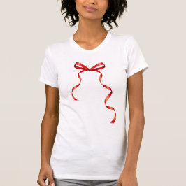 Chic & Stylish Look mit Red Ribbon Bow T - Shirt
