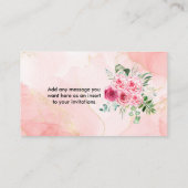 Chic Stylish Magenta Pink Rose Begleitkarte (Rückseite)