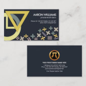 Chic Stylish Mathematics Symbols Motif Tutor Visitenkarte (Vorne/Hinten)