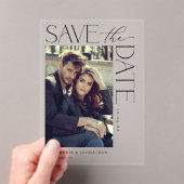 Chic Stylish Mod Foto Save the Date 2 Acryleinladungen (Insitu (Handheld))