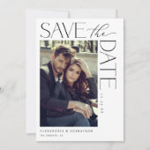 Chic Stylish Mod Foto Save the Date 2 Einladung (Vorderseite)
