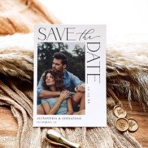 Chic Stylish Mod Foto Save the Date 2