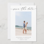 Chic Stylish Mod Foto Save the Date 3 Einladung (Vorderseite)