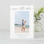 Chic Stylish Mod Foto Save the Date 3 Einladung (Stehend Vorderseite)