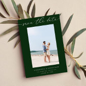 Chic Stylish Mod Foto Save the Date 3 - Grün Einladung