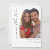 Chic Stylish Mod Foto Save the Date 5 Einladung (Vorderseite)