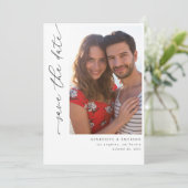 Chic Stylish Mod Foto Save the Date 5 Einladung (Stehend Vorderseite)