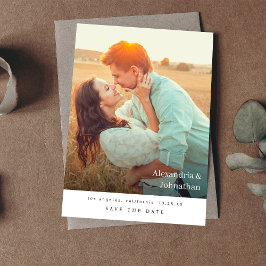 Chic Stylish Mod Foto Save the Date Einladung