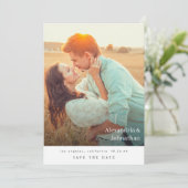 Chic Stylish Mod Foto Save the Date Einladung (Stehend Vorderseite)