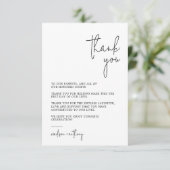 Chic Stylish Modern Foto Wedding Dankeskarte (Stehend Vorderseite)