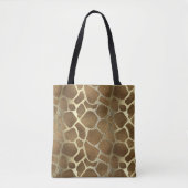 Chic Stylish Modern Gold Giraffe Print Tasche (Vorderseite)