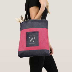 Chic Stylish Modern Monogram Bunco Queen Tasche