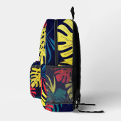 Chic Stylish Modern Terracotta Botanische Blätter Bedruckter Rucksack (Rechts)