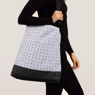 Chic Stylish Modern White Black Geometric Muster Tragetaschen Mit Langen Trägern