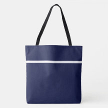 Chic Stylish Navy schlender White Top Accent Strip