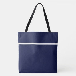 Chic Stylish Navy schlender White Top Accent Strip Tasche