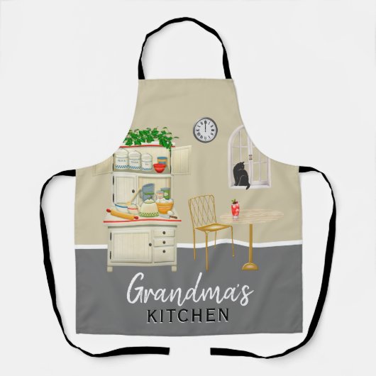 Chic Stylish 'Oma's Kitchen' Schürze (Vorderseite)