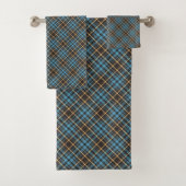 Chic Stylish Plaid Towel Blue Yellow Gift for Him Badhandtuch Set (Insitu)