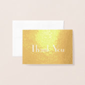 Chic Stylish Schriftart Vielen Dank Folienkarte (Vorderseite mit Umschlag)