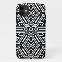 Chic Stylish Schwarz-weiß Modern Geometric Case-Mate iPhone Hülle