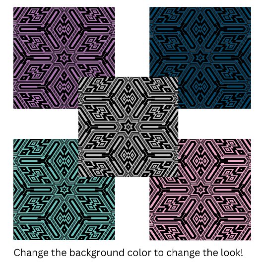 Chic Stylish Schwarz-weiß Modern Geometric Fliese