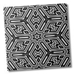 Chic Stylish Schwarz-weiß Modern Geometric Fliese<br><div class="desc">Dieses einzigartige Schwarz-Weiß-Deko-Muster zeigt einige wirklich coole Linien und Sternexplosion. Sie können die Hintergrundfarbe anpassen, um ihr ein ganz anderes Aussehen zu verleihen! Ob Sie gewollt haben, diese Kachel als kleinen Untersetzer oder Trivet für einen Drink oder Teller zu verwenden... oder Sie gewollt, groß mit einem Küchenrücken oder Badezimmerfliesen zu...</div>