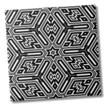 Chic Stylish Schwarz-weiß Modern Geometric