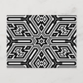 Chic Stylish Schwarz-weiß Modern Geometric Postkarte (Vorderseite)