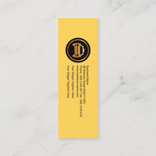 Chic Stylish Transparent Boxes Taxi Mini Visitenkarte (Rückseite)