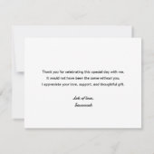 Chic Stylish Trendy Text Brautparty Future Mrs. Dankeskarte (Rückseite)