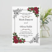 Chic & Stylish Wedding Einladung - Anpassbar (Stehend Vorderseite)