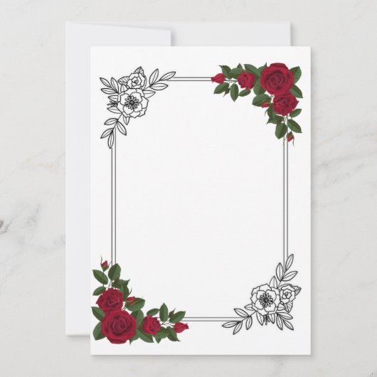 Chic & Stylish Wedding Einladung - Anpassbar (Rückseite)