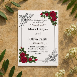 Chic & Stylish Wedding Einladung - Anpassbar