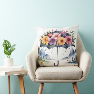 Chic & Stylish Wohngestaltung Akzent Blumenschirm Kissen