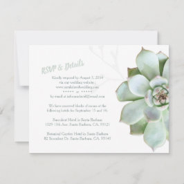 Chic Succulent Wedding RSVP & Unterkünfte