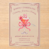 Chic Suddenly Cosmopolitan 21. Geburtstag Acryleinladungen (Vorderseite)
