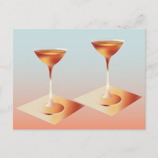 Chic Summer Cocktail Postkarte