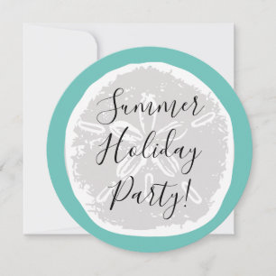Chic Summer Holiday Beach Party Einladung (rund)