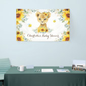 Chic Summer Sunflower Lion Cub & Bees Baby Dusche Banner (Messeveranstaltung)