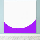 Chic Summer White Bright Lila Kurve Wave Clock Leinwanddruck (Insitu (Holzboden))