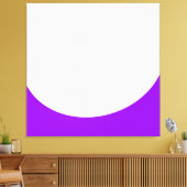 Chic Summer White Bright Lila Kurve Wave Clock Leinwanddruck (Insitu (Wohnzimmer))